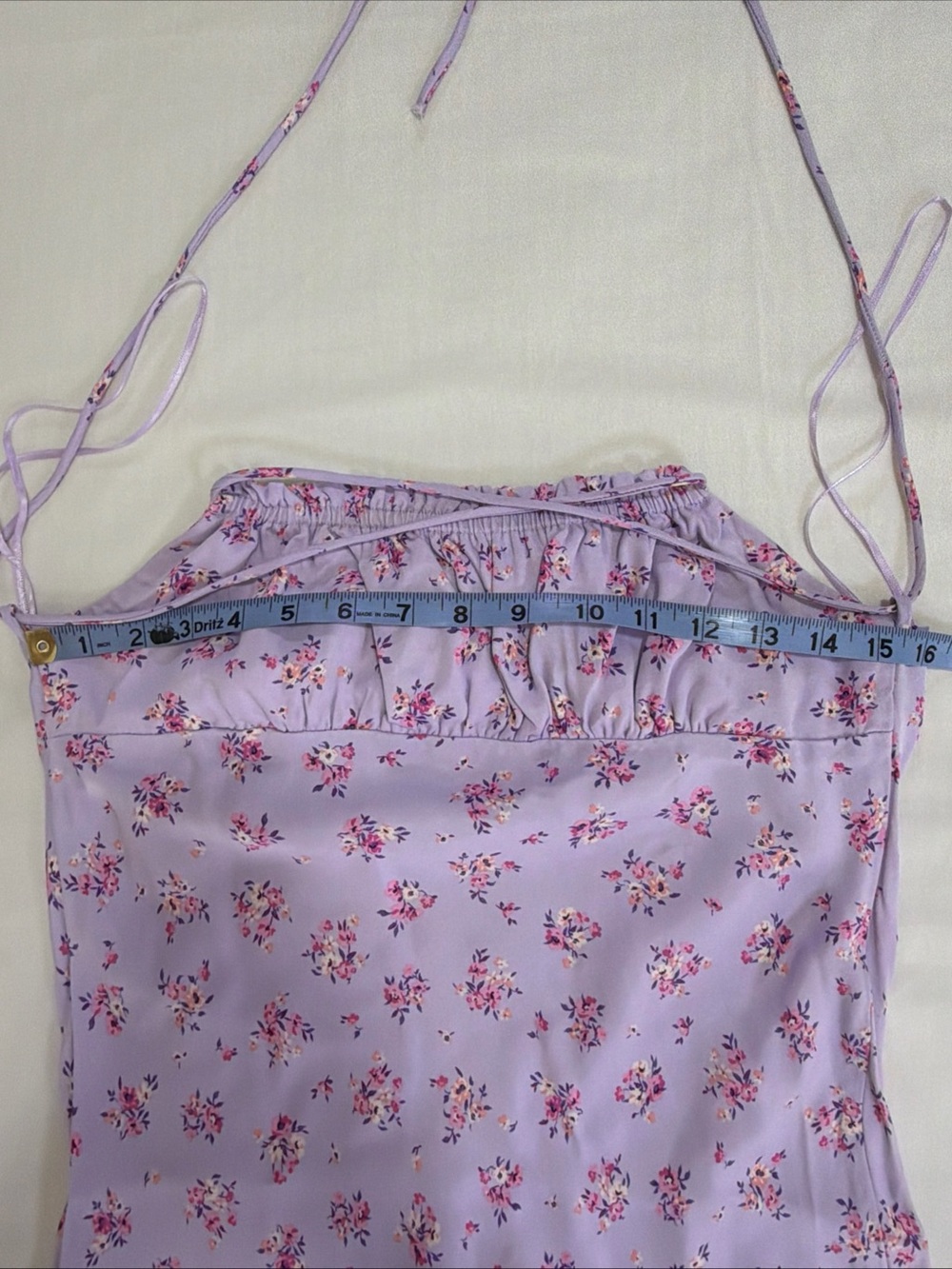 Zara Lavender and Pink Floral Midi Dress - Picture 5 of 9